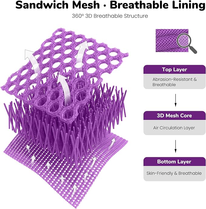 No Pull Dog Harness for Small Dogs, Breathable Mesh Padded, Purple, S | Quick Fit, Easy On and Off, Lightweight, Reflective Vest Harness for Night Safty, Easy for Walking and Training, Chest 18-22" - Image 3