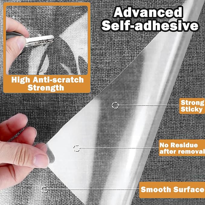 Cat Scratch Furniture Protector 14Pack Clear Anti Cat Scratch Protector, Single-Sided Self-Adhesive Furniture Cat Scratch Protector (14 Pack) - Image 4