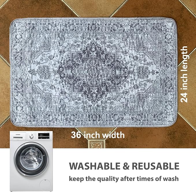 nunubaby 4PACK Washable Pee Pads for Dogs, Stylish, Non-Slip and Leak-Proof Pee Pads. Reusable Potty Pads for Dogs for Crates and Floors.(Gray/Geo,24" x36" ) - Image 4
