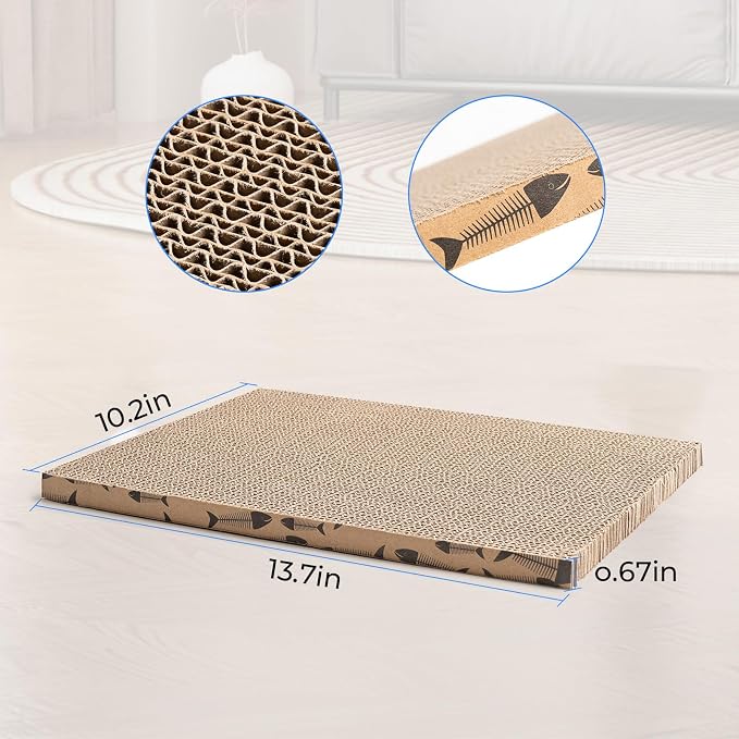 Cat Scratcher Cardboard Cat Scratching Board Cat Scratchers for Indoor Cats Cat Scratching pad (2pcs) - Image 2