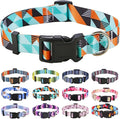 Mihqy Dog Collar for Small Dogs, Fashion Design, Geometry,S | Neck Fit 9.8"-15.7", Multiple Patterns，4 Sizes for Small Medium Large Dogs, Comfortable for Walks and Outdoor Hikes by Mihqy