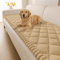 Smiry Non Slip Couch Cover for Dogs, Fuzzy Plush Pet Sofa Protector | Washable Furniture Cover for Large Dogs & Cats, Scratch & Dirt Resistant, For 2 Cushion Couch, Camel, 27.6"x47" by Smiry
