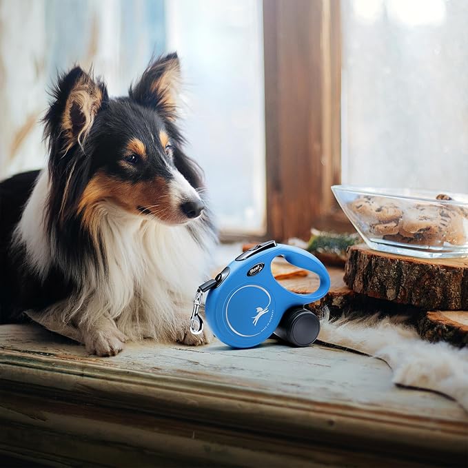 FLEXI® Classic Cord Retractable Dog Leash, Small, 16 ft - Blue | German engineered, original flexi leash, durable quality for dogs up to 26 lbs, tangle-free, walking, reliable brake system - Image 6