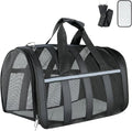 Soft Sided Pet Carrier, Airline Approved Dog Cat Travel Bag with Mesh Windows, Collapsible Portable Pet Carrier for Small Medium Dogs Cats (Black) by YooxArmor