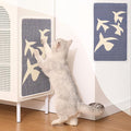 Sisal Cat Scratcher Post Mat (Use on Wall, Couch and Carpet), Durable and Shedding-Resistant Cat Scratching Surface - 21.7x13 inch with Adhesive Pads and Twist Pins (Meowtisse) by ABetterLifewithPets
