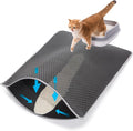Cat Litter Mat Litter Trapping Mats, 25"x16" Cat Litter box Mat for Floor, 2 Layer Honeycomb Pet Litterbox Matt Catcher Rug, Waterproof Urine Proof, Non-Slip, Soft, Clean Easily, Small by USHARP