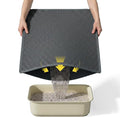 Cat Litter Mat, 30"x24", Waterproof, Easy to Clean (Black-1Pack) | Double-Layer Honeycomb for Effective Litter Trapping, Premium Durable EVA, Non-Slip, Paw-Friendly Soft Surface by Kaxionage