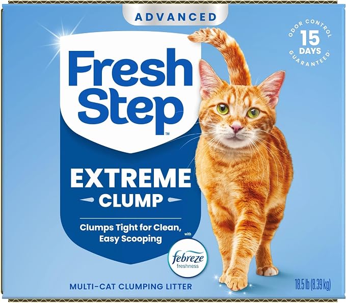 Fresh Step Advanced Extreme Clump Multi Cat Clumping Litter, 18.5 lb., 2 Pk | Forms Tight Clumps, Easy To Scoop, Scented, Ammonia Block Technology, Low Dust, Compatible with Most Auto Litter Boxes - Image 14