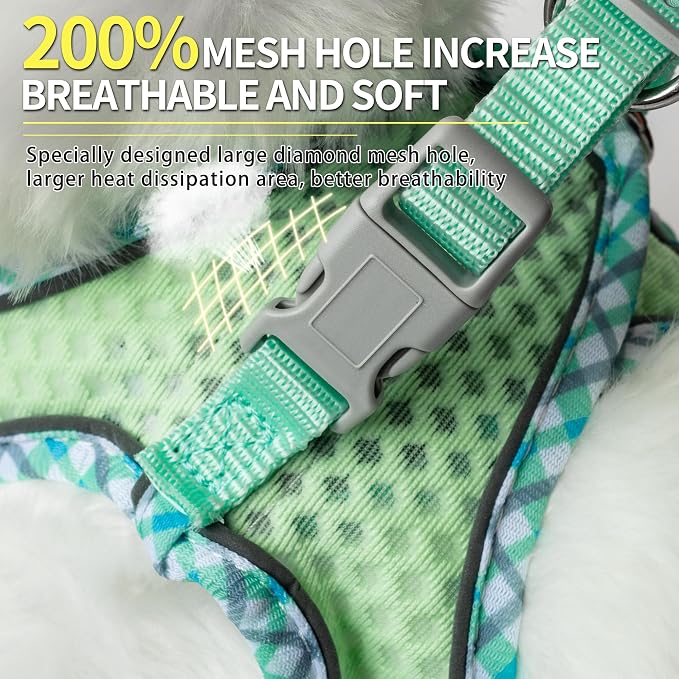 Summer Pet Supply No Pull, Step in Adjustable Dog Padded Harness | Vest Harness for Hot Weather, Escape Proof Ultra Thin Soft Easy to Put on Small Dogs Sage S - Image 2