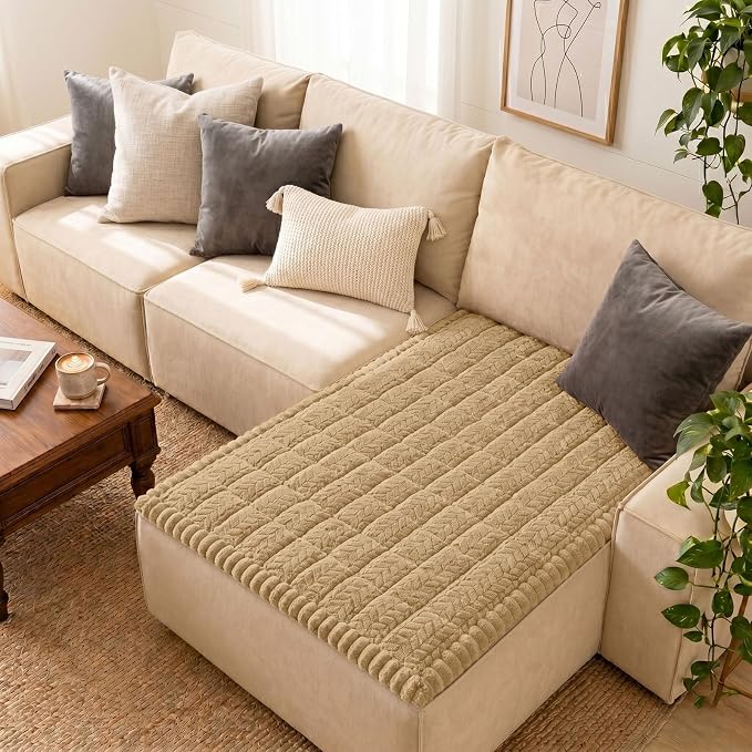 Smiry Couch Cover for Dogs, Non Slip Fuzzy Pet Sofa Covers Washable | Sofa Slipcovers for 3 Cushion Couch, Soft Thick Furniture Protector for Cats Dogs, Against Fur, Dirt, Scratch (43"x82.7") by Smiry