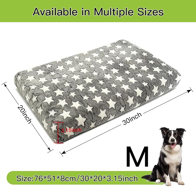 Orthopedic Dog Bed for Large Dogs, Washable Dog Mat with Removable Zippered Cover, Non-Slip Bottom, Comfort Crate Bed (Grey, M(30"*20"*3.1")) - Image 5