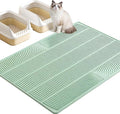 TRZZ XXL Cat Litter Mat, Large Silicone Waterproof Mat, Green | Non-Slip, Easy to Clean, Cat Litter Trapping Mat, Kitty Litter Catcher, Scatter Control, for Floor by TRZZ