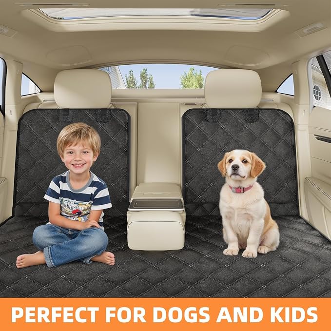 Simple Trending Dog Car Seat Cover, Back Seat Pet Bed Mat Protector Waterproof Bench Car Seat Cover, Nonslip Pet Car Bed Dog Hammock for Car, SUV, Truck - Image 2