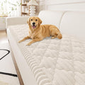 Smiry Couch Cover for Dogs Washable, Non Slip Fuzzy Pet Sofa Protector | Soft Thick Furniture Cover for Sofa, Loveseat and Sectional, Scratch & Pet Hair Resistant (White, 27.6" x 82.7") by Smiry
