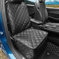 Dog Car Front Seat Cover,PU Leather Car Seat Cover for Pets & Humans,Black | Waterproof,Nonslip,Anti-Scratch,Heavy-Duty Captain Seat Protector Fits Most Cars, Trucks, SUVs，Minivans by Unknown