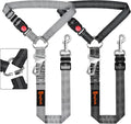 Laqibak Removable Dog Seat Belt Harness for Car, 3 in 1 Pet Seatbelt Leash | Retractable Headrest-Mounted,Restraint & Adjustable Reflective Bungee Dog Seatbelt Tether,Grey and Black by laqibakProductcollection