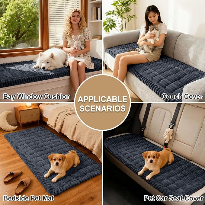 hyha Couch Cover for Dogs, Washable Non Slip Plush Flannel Sofa Protector | Thick Flannel, Anti-Slip Backing, Pet Hair & Scratch Protection, Fits Sofa & Loveseat (27.6" x 59") - Image 4