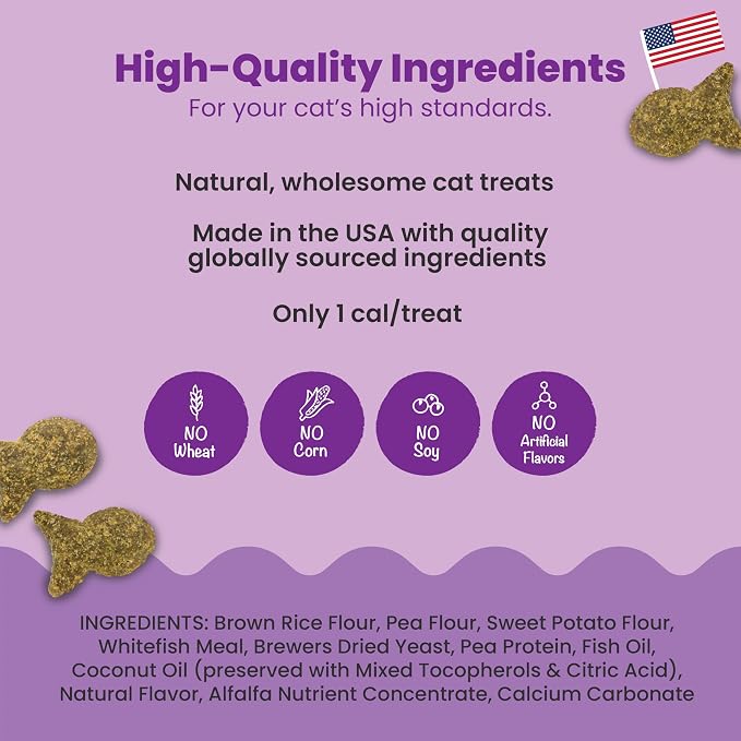 Catstages by Nina Ottosson Purrfect Bitez Natural Crunchy Cat Treats for Puzzles, Toys, Feeders, & Training, USA-Made, Real Whitefish Flavor, 4oz (Pack of 2) - Image 3