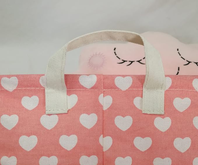 MAIZMZ Girls Storage Basket Pink Valentine's Day Gifts Basket Waterproof Organizer Nursery Bins Toy Box for Organizing Home/Dorm/Kitchen/Pet/Office/Closet/Shelf/Room Decor - Image 6