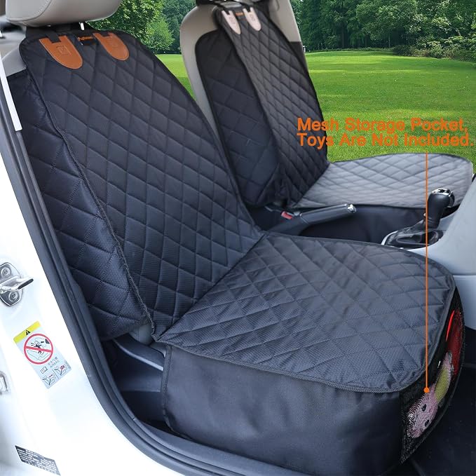 Front Seat Cover for Dogs 2PK Car Seat Covers Front Seats Pet Car Seat Cover Bucket Car Seat Cover for Dogs Front Car Seat Covers Front Seat Pet Cover - Image 2