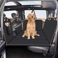 Dog Car Seat Cover for Back Seat, Dog Car Bed Cover with Strong Hard Bottom, Back Seat Extender Hammock for Cars SUV Truck,4 Panels Black Large Size by Lekespring