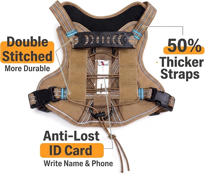 3-in-1 Dog Vest Harness Leash Set for Daily,Service,Training Animal X Large - Image 5