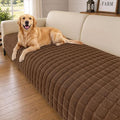 Smiry Velvet Couch Cover for Dogs, Non Slip Soft Sofa Protector for Pets | Washable Sofa Cover for Cats, Cozy Furniture Protector Against Pet Hair, Scratches, Fits Sectional Sofa(Brown, 36"x63") by Smiry