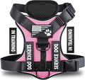 Service Dog Harness, Reflective Dog Vest Harness with 5 PCS Patches, Adjustable Soft Oxford Pet Harness, Inner Layer Mesh, Easy to Control for Dogs by DemigreatLLC