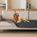 gogobunny 100% Double Sided Waterproof Dog Blanket Soft Pet Bed Cover Reversible Protect Furniture Couch Sofa Car for Puppy Cat Kids (Dark Charcoal/Light Charcoal, 30x80 Inch (Pack of 1)) by gogobunny