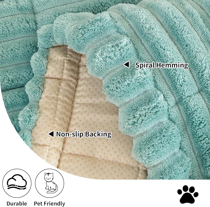 Sofa Couch Cover, Sofa Covers for Dogs Washable, Non-Slip Striped Sofa Slipcovers for Sectional Sofa, Sofa Cover Furniture Protector for L Shaped(Blue, 27.6"x 70.9") - Image 3