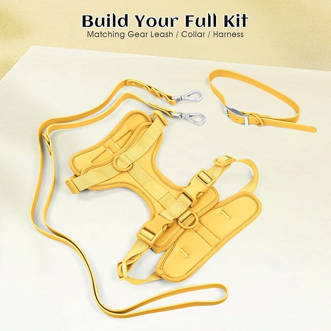 Wisedog No Pull Dog Harness, Butter Yellow, Large | Lightweight, Adjustable Breathable Pet Vest, Soft & Comfortable Cushion, Small Medium Large Dogs - Image 7