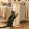 PETKARAY Couch Corner Cat Scratcher, 28.5" Sisal Scratching Post for Indoor Cats, Corner Wall Scratch Pad for Furniture Protection, Plush Base, Large by PETKARAY