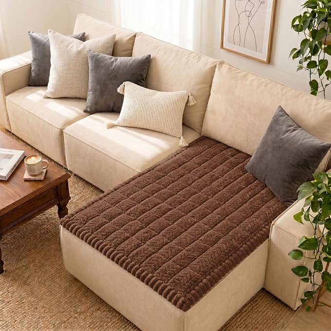 Smiry Couch Cover for Dogs, Non Slip Fuzzy Pet Sofa Covers Washable | Sofa Slipcovers for 3 Cushion Couch, Soft Thick Furniture Protector for Cats Dogs, Against Fur, Dirt, Scratch (43"x82.7") by Smiry