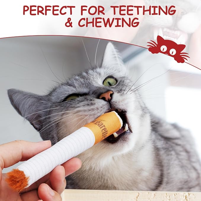 Nocciola 3 Pack Catnip Toys for Cats, Funny Cat Toys Filled with 100% Pure Organic Catnip, Safe Kitten Teething Chew and Kicker Toys, Stress Relieving Fun for Indoor Cats,Red - Image 5