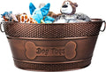 BREKX Copper Metal Pet Storage & Dog Toy Bin w/ Handles, Indestructible | Dog Toy Box • Galvanized Steel • Organizes Toys, Blankets & Leashes • Farmhouse Style by BREKX
