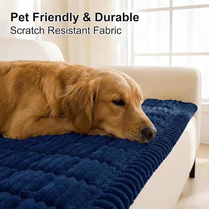 Smiry Couch Cover for Dogs, Non Slip Washable Sofa Protector for Pets | Soft Furniture Cover for Leather & Fabric Couches, Cozy Protect Against Fur, Dirt & Messes, Pet Friendly, 27.6"x70.9" - Image 4