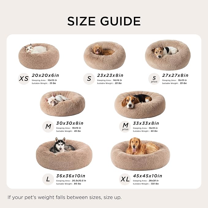 Bedsure Calming Cat Beds Donut Round Washable Kitten Bed,20 inches Green | Fluffy Faux Fur Cuddler,Machine Washable,Anti-Slip Bottom,Anti-Anxiety,Deep Sleeping for Cats&Small Pets Up to 15 Lbs - Image 6