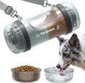 33.5oz Portable Dog Water Bottle for Travel Hydration&Food Feeder | 13.5oz Food Storage, 13.5oz Water Dispenser Bowl, 6.5oz Food Container, Leak-Proof, for All Breeds, Outdoor, Walking, Hiking by Aurapaws