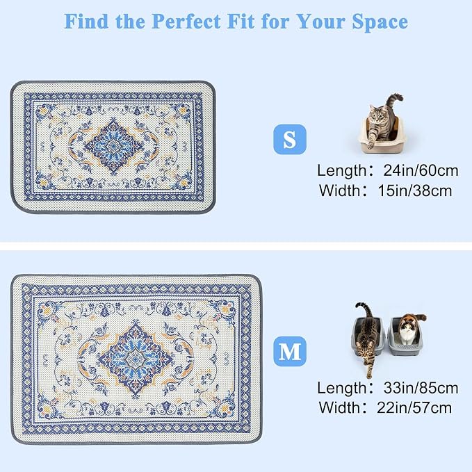 Unicorn Catcher 24"x15" Cat Litter Mat Machine Washable Litter Trapping Pad | Kitty Paw Friendly Padding With Breathable 3D Air Mesh Technology And A Non-Slip Base To Keep Home Floors Debris-Free - Image 6
