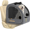 PAWZIDEA Portable Dog Crate for Car Travel, Medium & Large Dogs Up to 80lbs | Soft-Sided Dog Car Kennel for Backseat, Secures Seatbelt & Headrest Strap, Collapsible Enclosed Car Seat Carrier, Chew-Proof by PAWZIDEA-Inlovejoywelive