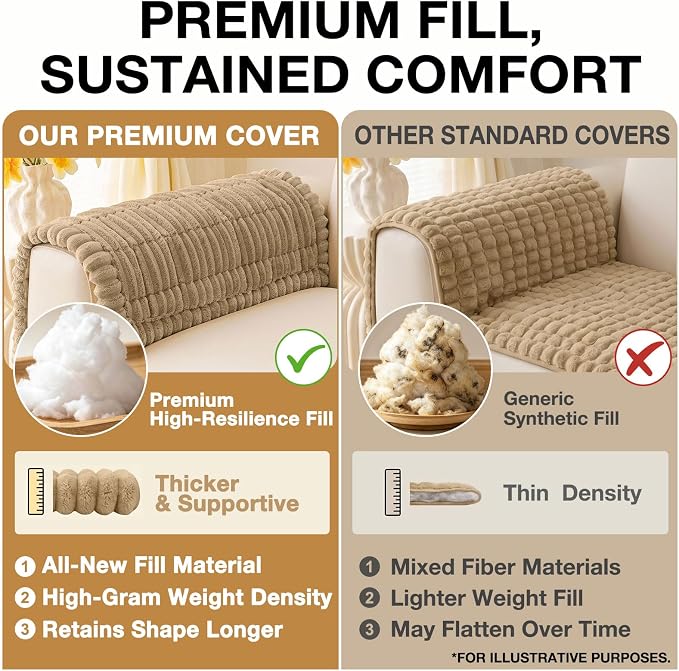 hyha Couch Cover for Dogs, Washable Non Slip Plush Flannel Sofa Protector | Thick Flannel, Anti-Slip Backing, Pet Hair & Scratch Protection, Fits Sofa & Loveseat (27.6" x 82.7") - Image 10