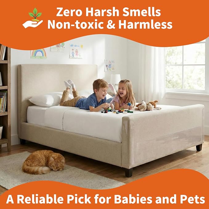Cat Scratch Furniture Protector 12 Sheets with 50 Twist Pins XL 17" x 12" | Scratch Protector for Cats, Non-Toxic Safe for Kids & Pets, No Residue Couch Protector from Cat Scratching, Cuttable to Fit - Image 3