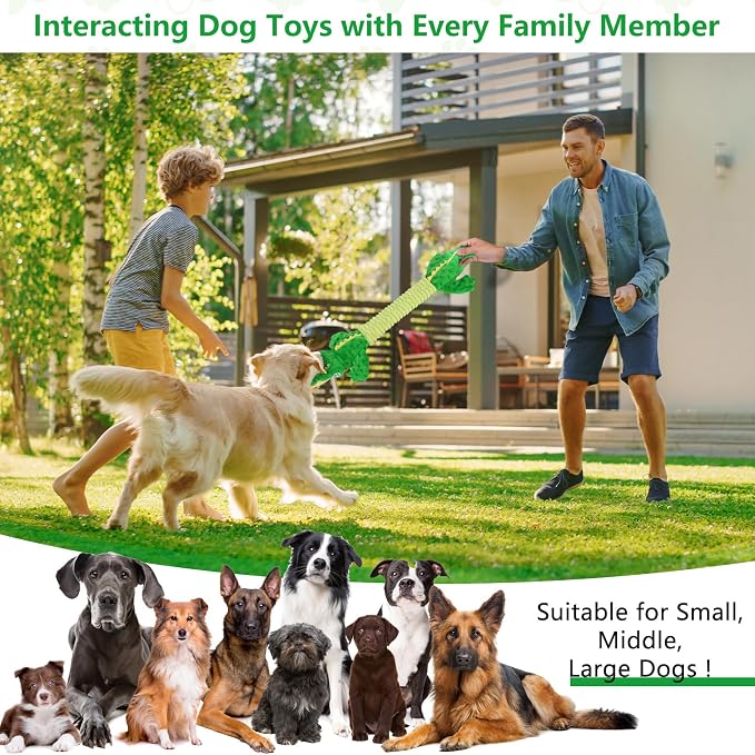 Letsmeet Large Squeaky Alligator Dog Toys, Interactive Puppy Toys with Crinkle Paper, Pull Tug of War Dog Toy, Plush Dog Chew Toys for Small, Medium, Large Breed - Image 7