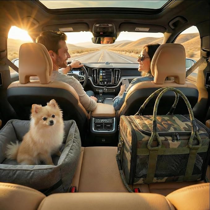 Soft-Sided Dog & Cat Carrier | for Car Rides, Vet Visits, Errands & Daily Outings | Fits Small Dogs & Cats Up to 15 lbs | 18" L x 11.5" H | Yorkies, Chihuahuas & More - Image 5