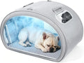 Pecute Cooling Dog House,with Cooling Mat for Small Dogs,Cat Bed,L,Gray | 6 Ice Packs for Cooler,Aluminum Film Insulation System,Breathable, Cool, Safe, and Sturdy AC Room for Cats in Hot Summer Days by pecute