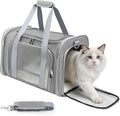 Cat Carrier Soft, Dog Carriers for Small Dog/Large Cat (Up to 16lb) | with High Breathability, Shoulder Strap, Waterproof Mat, Pet Carrier Airline Approved, for Home Outdoor Travel (Gray) by Unknown