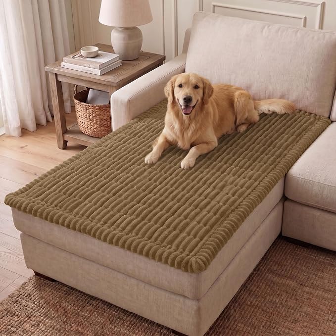 hyha Couch Cover for Dogs, Washable Non Slip Plush Flannel Sofa Protector | Thick Flannel, Anti-Slip Backing, Pet Hair & Scratch Protection, Fits Sofa & Loveseat (43" x 82.7") by hyha
