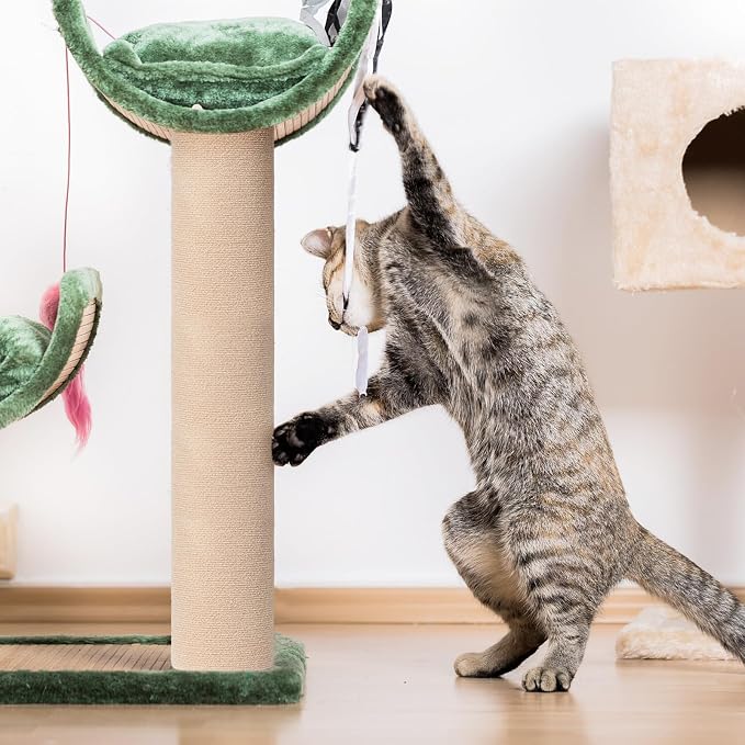 Cat Carpet remnants Cat Scratching Mat Trimmable Self-Adhesive Carpet DIY Climbing Scratcher Scratch Furniture Protector Covering Posts (78.7" x 15.8" Beige) - Image 5