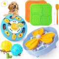 Forfon Slow Feeding Enrichment Set with Lick Mat & Puzzle Toy | Multi-Level Challenge, Mental Stimulation,Healthy Eating Habits,Puzzle Solving,Treat Play by Forfon