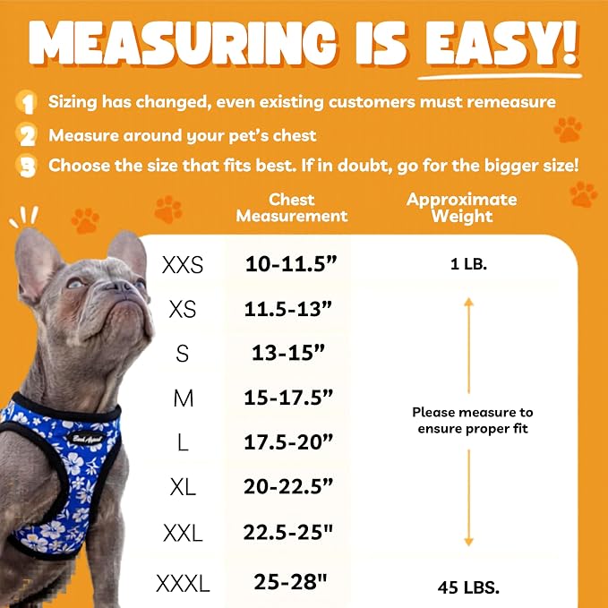 Bark Appeal Blue Step-in Dog Harness for Extra Small Sized Pets – Updated Sizing, Re-Measuring is Essential – Soft Vest Harness – Anti-Choke with Adjustable Strap & Heavy Duty Clip – XXS - Image 2